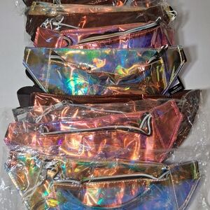 Holographic Iridescent Waist Bag - Shimmer Fanny Pack